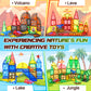 Coodoo Magnetic Tiles 102 PCS Dinosaur Toys-Jurassic Scenes Dinosaur World Adventure Set Creative Kids Games