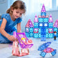 Coodoo Diamond Magnetic Tiles & Building Blocks 60 PCS — Princess Toys for Girls & Boys Birthday & Xmas Present