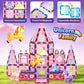 Coodoo Magnetic Tiles Unicorn Toys for Girls Kids, Princess Magnetic Blocks Castle