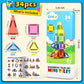 Coodoo Magnetic Tiles With Metal Tin 34 PCS Toddler Toy Building Toys Stem