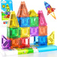 Coodoo Magnetic Tiles With Metal Tin 34 PCS Toddler Toy Building Toys Stem