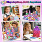 Coodoo Mini Magnetic Tiles Set with Iron Box, Travel Essentials Portable Magnet Building Blocks, Montessori Educational Sensory Toys for Toddlers 3+ Boys Girls Birthday Gift Classroom Must Haves