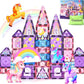 Coodoo Magnetic Tiles Unicorn Toys for Girls Kids, Princess Magnetic Blocks Castle