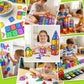 Coodoo Magnetic Tiles Kids Toys STEM Magnet Toy Magnetic Blocks Building Preschool Learning Sensory Montessori Toys for 3+ Year Old Safe Creativity Toddler Kids Toy 40PCS