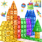 Coodoo Magnetic Tiles 60 PCS Kids Toys STEM Sensory Toys Preschool Kindergarten Toddler Toy