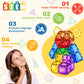 Coodoo Magnetic Tiles 60 PCS Kids Toys STEM Sensory Toys Preschool Kindergarten Toddler Toy