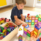 Coodoo Magnetic Tiles 60 PCS Kids Toys STEM Sensory Toys Preschool Kindergarten Toddler Toy