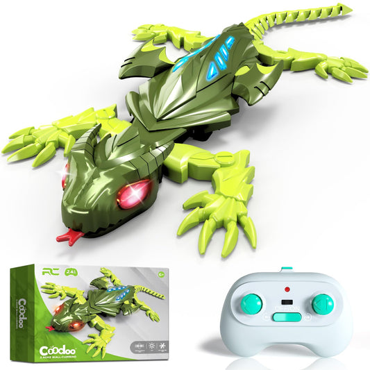 Coodoo Wall Climbing Gecko Lizard, Kids Toys Remote Control Car, Rechargeable Wall Crawler Gecko Robot