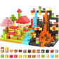 Coodoo 110PCS Magnetic Blocks - Build Mine Magnet World Magic Teleport Pipes Set Toys for 3+