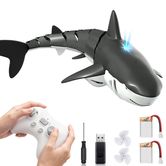 Coodoo 2.4Ghz Remote Control Shark Pool Toys for Boys Kids,Highly Realistic Shark Pool Toys for Kids