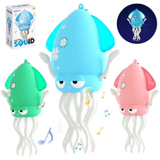 Coodoo Dancing Octopus Toddler Toys, Electric Crawling Octopus Tummy Time Baby Toys, Rechargeable Dancing Music Squid