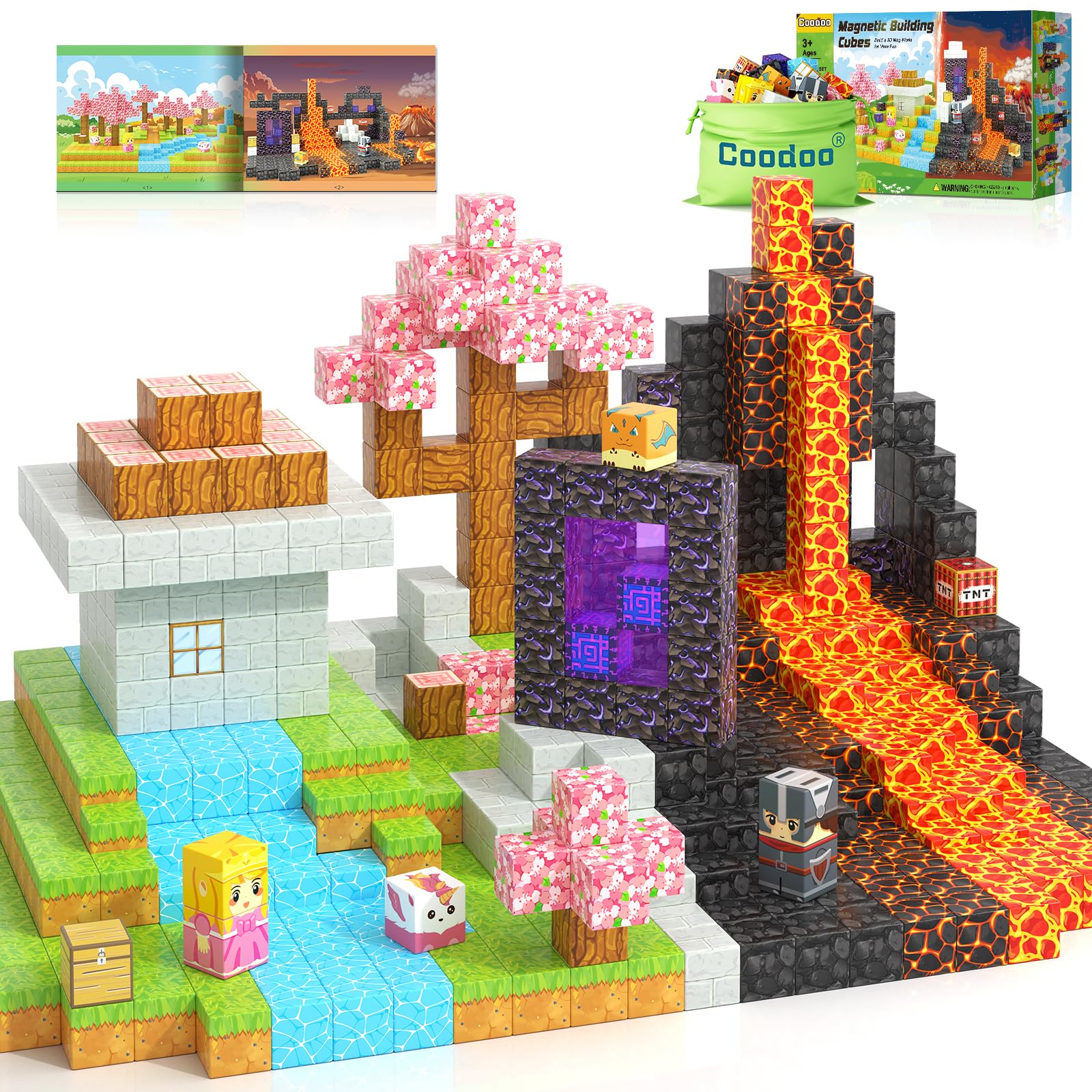 Coodoo 84 PCS Magnetic Blocks Magic Portal Set Creative Kids Games Coodoo 84 PCS Magnetic Blocks Magic Portal Set Creative Kids Games
