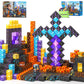 Coodoo Magnetic Blocks 84 PCS Build Mine Magnet World Magic Sword Portal Set Kids Games Gift for Boys & Girls