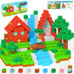 Coodoo Magnetic Blocks Travel Toys with Portable Metal Tin 40 PCS Forest Castle Set Holiday Gifts for Kids
