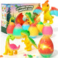 Dinosaur Hatching Surprise Eggs for Kids - 6 Pack Dinosaur Toys for Boys and Girls, Easter Basket Stuffers & Birthday Party Favors for Kids 4-8, Toddler Outdoor Toys Dino Egg Crafts Gifts for Ages 3-8