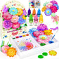 Coodoo DIY Flower Craft Kits, Magic Dyeing Florist Bouquet Maker Art Supplies Arts and Crafts Stem Toys for 3-5 Year Olds