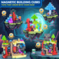 Coodoo 100 PCS Magnetic Blocks Rainforest Mine Adventure Toddler Montessori Toys Kids Sensory Games