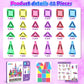 Coodoo Mini Magnetic Tiles Travel Set with Iron Box 42 PCS , Portable Magnet Building Blocks Stem Toy Gifts for Kids