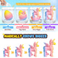 Coodoo Unicorn Hatching Rainbow Eggs for Kids - 6 Pack Unicorn Toys Craft Kits for Boys & Girls