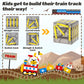 Coodoo Magnetic Blocks Build Mine Magnet World Mine Train Track Set Toys for Kids 3+