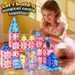 Coodoo Diamond Magnetic Tiles Magnetic Building Blocks 60 PCS STEM Sensory Toy for Boys Girls Pink Castle Dollhouse Pretend Princess Toys