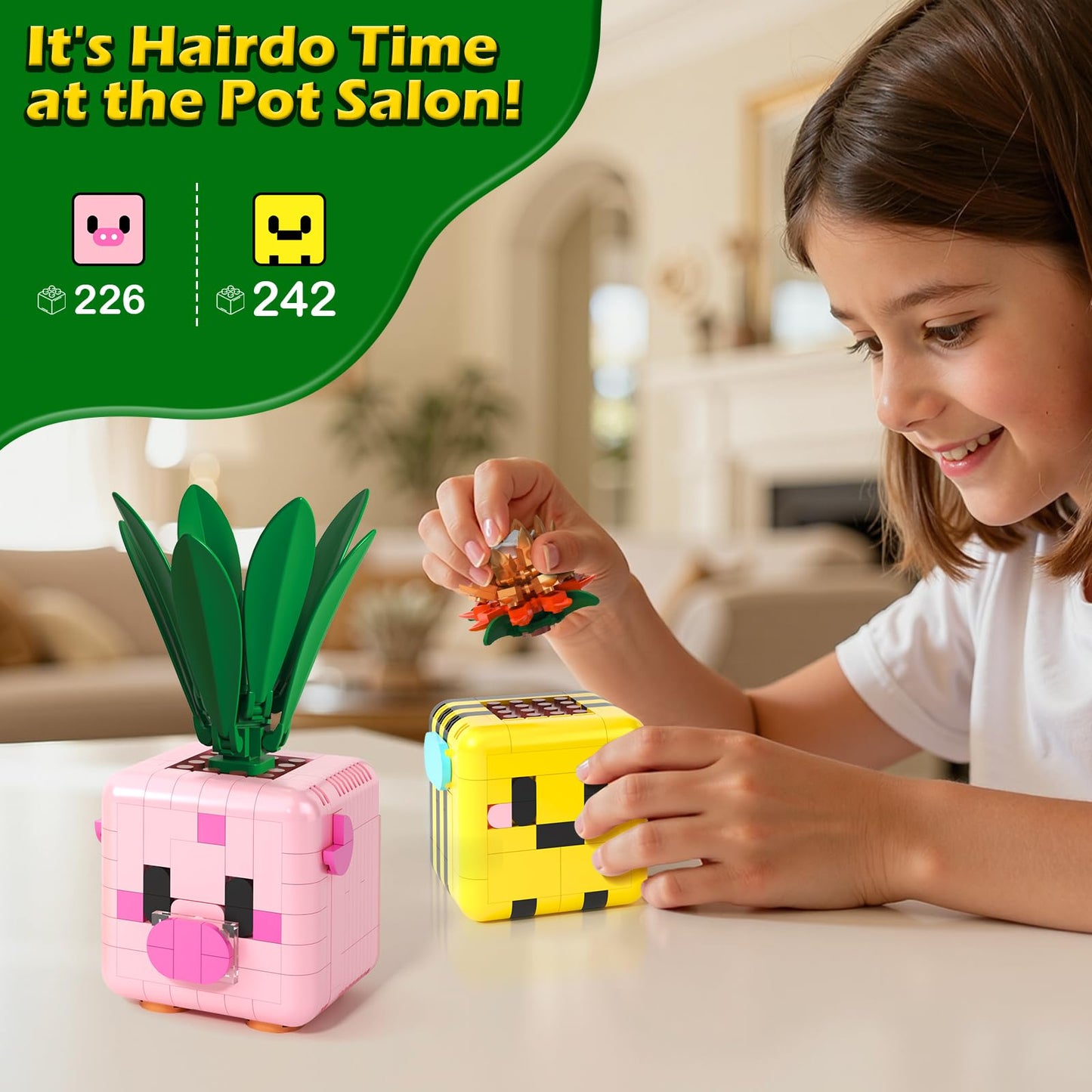 Coodoo Botanicals Plants Building Blocks Boys Girls Teens Adult Desk Room Decor Displays, Creative Christmas Stocking Stuffers