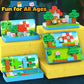 Coodoo Magnetic Blocks Travel Toys with Portable Metal Tin 40 PCS Forest Castle Set Holiday Gifts for Kids