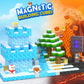 Coodoo 84 PCS Magnetic Blocks Frozen Castle & Lava Kingdom Two Worlds in One Toddler Montessori Toys Stem Building Blocks
