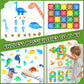 Coodoo Dinosaur Toys Magnetic Tiles 3D Movable Dinos Montessori Sensory Toys Christmas and Birthday gifts
