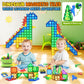 Coodoo Magnetic Tiles Dinosaur Toys Lava World Set 48 PCS STEM Sensory Outdoor Toys for Toddlers