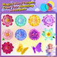 Coodoo DIY Flower Craft Kits, Magic Dyeing Florist Bouquet Maker Art Supplies Arts and Crafts Stem Toys for 3-5 Year Olds