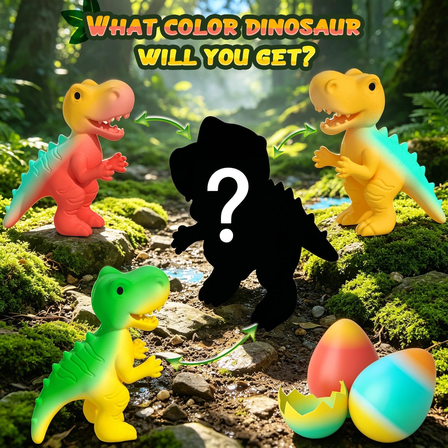 Dinosaur Hatching Surprise Eggs for Kids - 6 Pack Dinosaur Toys for Boys and Girls, Easter Basket Stuffers & Birthday Party Favors for Kids 4-8, Toddler Outdoor Toys Dino Egg Crafts Gifts for Ages 3-8