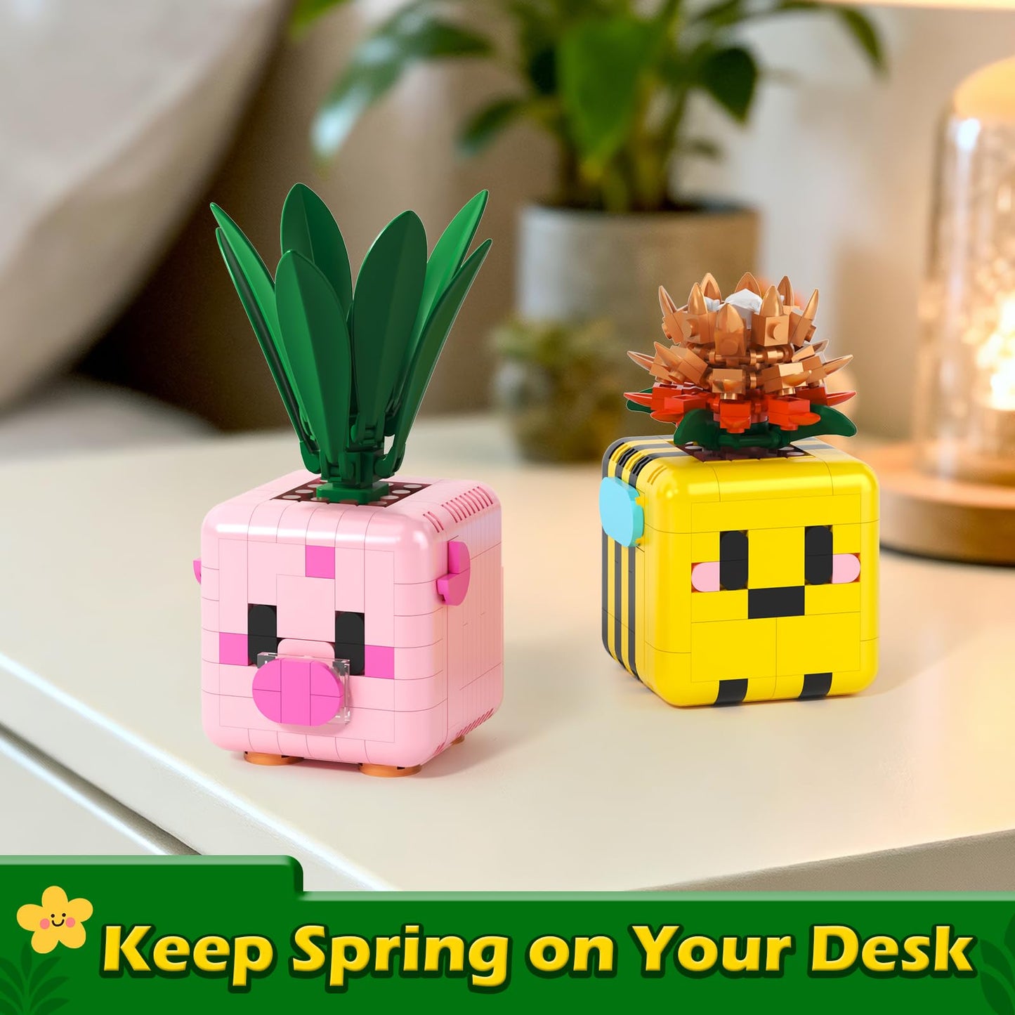 Coodoo Botanicals Plants Building Blocks Boys Girls Teens Adult Desk Room Decor Displays, Creative Christmas Stocking Stuffers